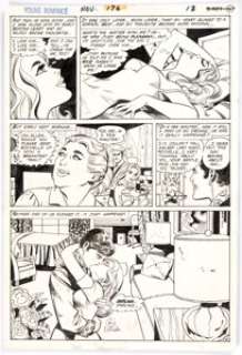 Ric Estrada and Vince Colletta (attributed) Young Romance #176 Story Page 6 Original Art (DC, 1971). Rochelle is -