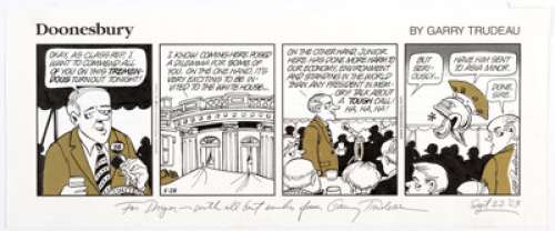Garry Trudeau Doonesbury Daily Comic Strip Original Art dated 5-28-03 (Universal Press Syndicate, 2003).... | Heritage