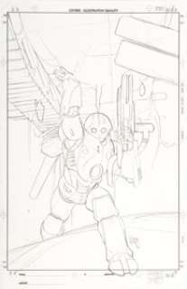 Pascual Ferry Ultimate Iron Man II #5 Cover Original Art (Marvel, 2008). Iron Man comes armed with a display of -