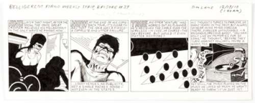 Tim Lane Belligerent Piano Weekly Comic Strip dated 12-19-10 Original Art (Riverfront Times of St. Louis, 2010). -