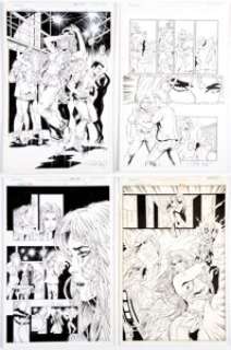 David Boller, Richard Bonk, and others - Witchblade: Destiny‘s Child Story Page Original Art Group of 4 (Image, 2000).