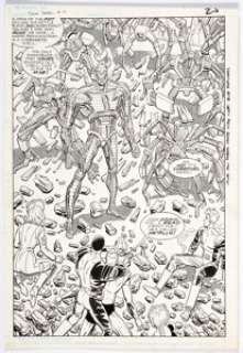 Erik Larsen and Gary Martin Doom Patrol #10 Splash Page 17 Original Art (DC, 1988). Metallo has come to claim -