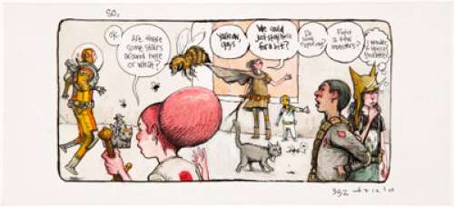 Farel Dalrymple - It Will All Hurt Strip #332 Illustration Original Art (c. 2014).