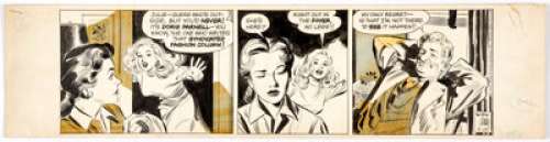 Stan Drake - Heart of Juliet Jones Daily Comic Strip Original Art dated 4-28-56 (King Features Syndicate, 1956).