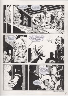 Enrique Breccia | Tavola per il Texone 31 ‘Capitan Jack’. Cm. 30,5 x 41,5. Anno di esecuzione 2016. Pag. 29. Firmata. | Art e Fumetto