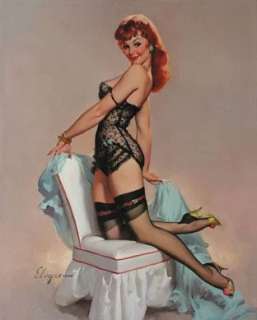 213: Gil Elvgren calendar painting circa 1962 | Russ Cochran