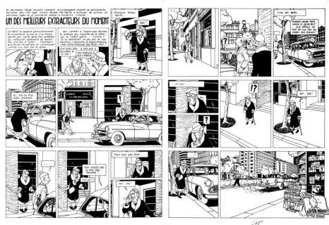 Ted Benoit | HOMMAGE Ã€ HERGÉ Double planche réalisée pour le numéro spéc | Coutau Bégarie