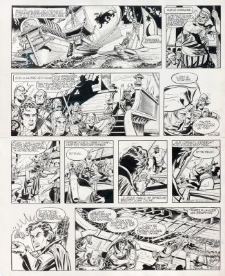 Uderzo | Marco Polo, planche n°19 à l’encre de Chine… | AZ auction