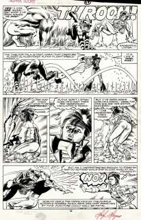 Hugh Haynes, Whilce Portacio - Alpha Flight #54 P 20 (Portacio Inks! Best Battle Pg in Book! Entire Team Battling Goblyn!) 1988