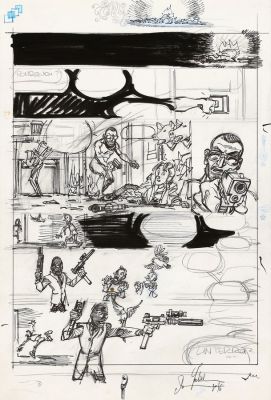 Dan (Verlinden) | Lot 079 - Soda, storyboard de la planche n°35 au feutre,… | AZ auction