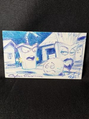 Clayton Crain - Aqua Teen Hunger Force Crayon Sketch - Signed by Dan Snyder ATHF | eBay US (Buy It Now)