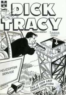 Al Avison (attributed) - Original Cover Art for Dick Tracy #77 (Harvey, late ’50s). Dick Tracy pulls out the big - | Heritage