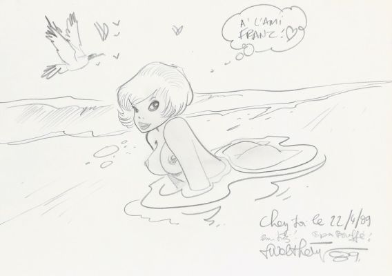 Walthéry | Natacha, illustration à la mine de plomb… | AZ auction
