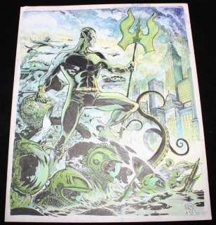 Duncan Rouleau - Namor & Atlanteans Invading New York Painted Art - Signed - 2020