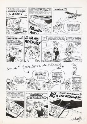 Godard | Lot 128 - Martin Milan, planche n°4 à l’encre de Chine et… | AZ auction