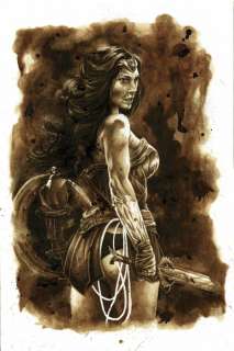 Juan Antonio Abad (Juapi), | Original Coffee Drawing  - Wonder Woman | Catawiki