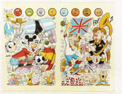 Jacovitti Benito - "Mondiali di calcio", anni ’80 | Urania Casa d’Aste