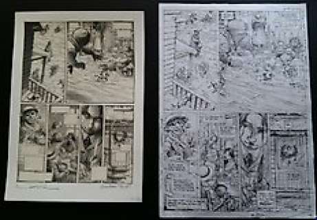 Loisel, Régis / Tripp, Jean-Louis - Planche crayonnée + planche originale  - Planche 26  - Magasin Général T2  - (2006)