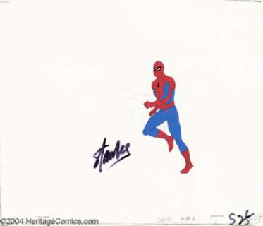 Spider-Man and Hulk Animation Cels Signed by Stan Lee Original Art (Marvel, circa 1980s). Two titanic cels are - | Heritage