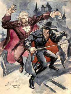 Enrico Marini - Zorro vs Dracula Illustration