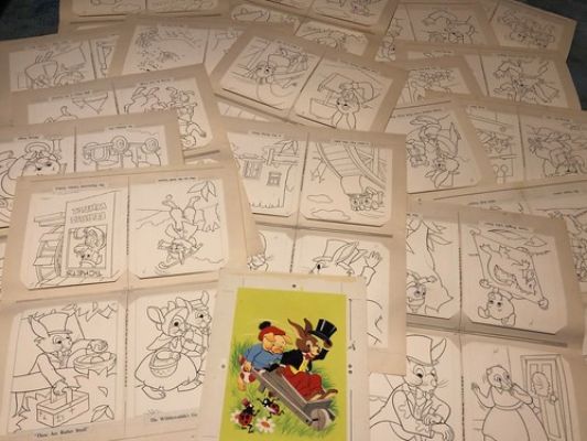 Uncle Wiggily coloring book COVER ART and 128 PGS INT ART 1970 RARE COMPLETE SET | eBay US (Buy It Now)