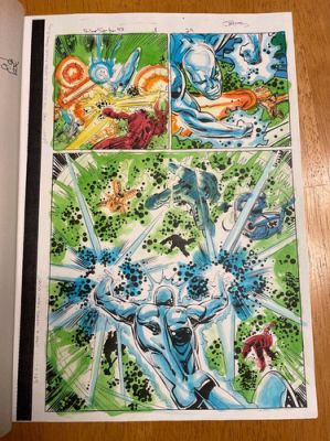 SILVER SURFER ANN 1997 ART original comic color guide HALF SPLASH BATTLE cool | eBay US (Buy It Now)