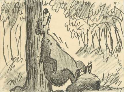 Le Livre de la jungle Studio Walt Disney, 1967. Dessin de storyboard& | Rossini