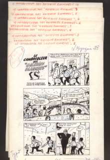 Lacroix, Pierre - 10 Planches originales pour une histoire complète - Le cambrioleur des galeries blanches - [Années 60] | Catawiki