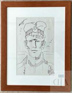 Hugo Pratt/Corto Maltèse. Dessin original en forme de… | Dagoty