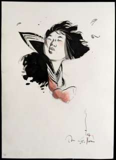 Michetz, Marc - Dessin original - Une écolière Japonaise - (2007) | Catawiki