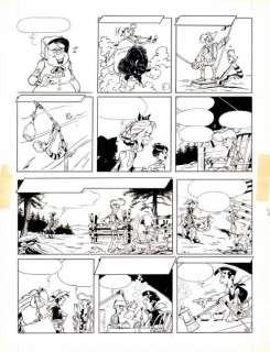 Lot #508 | Morris (Studios). Planche originale Lucky Luke | BDEnchères