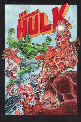 Pat Broderick | Incredible Hulk Color Cover Re-Creation - Signed - 2015 | Anthony’s Comic Book Art