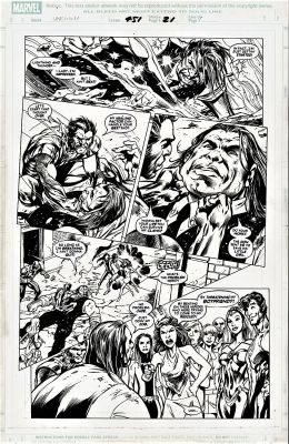 Davis, Alan - Uncanny X-Men #451 Pg 21, Wolverine Claws Ready, First X-23 on Team | Cool Lines Art