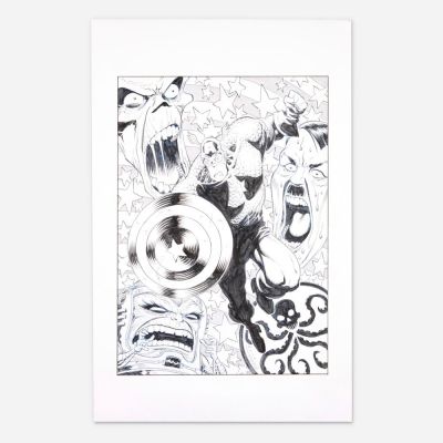 Lot 319 - Shawn McManus, Captain America Original Art Illustration (2023) | Landry Pop Auctions