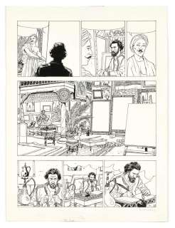 Jacques FERRANDEZ  Né en 1955 Carnets d’Orient Encre de Chine et gouache correctrice sur papier pour une planche de cette séri... | Artcurial