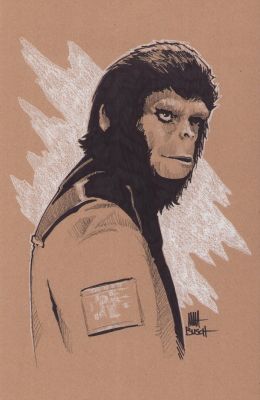 Matt Busch | Planet of the Apes Art Piece - Signed | Anthony’s Comic Book Art