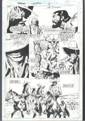 John Buscema | Great Signed John Buscema Penciled And Inked Art - Punisher in the Old West Issue Punisher: a Man Called Frank #1 Page 3 | Koch Comic Art