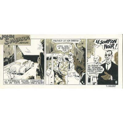 Yves Chaland | CHAL-009 – John Sahara et l’aventure – pl. 7 | Galerie Antoine Mathon