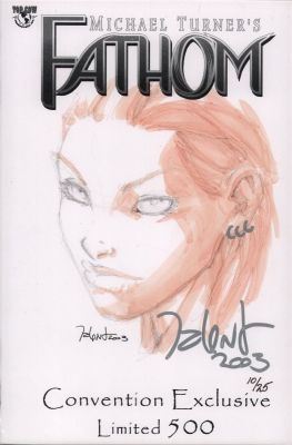 Talent Caldwell | Fathom Convention Exclusive Oa Sketch Cover 10/25 - Signed with Coa - 2003 | Anthony’s Comic Book Art