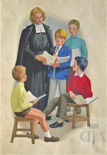 Marlier Marcel/Dessin original illustrant Saint JB de La… | Dagoty