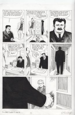Eddie Campbell | Campbell, Eddie - From Hell #6 Chapter 9 Pg 26, Inspector Fred Abberline (Johnny Depp in Film) Sees Psychic Robert Lees - @ Oax | Cool Lines Art