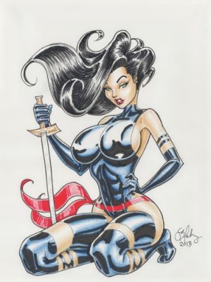 Psylocke by Cameron Blakey (9x12) - Original Comic Art | eBay US (Buy It Now)