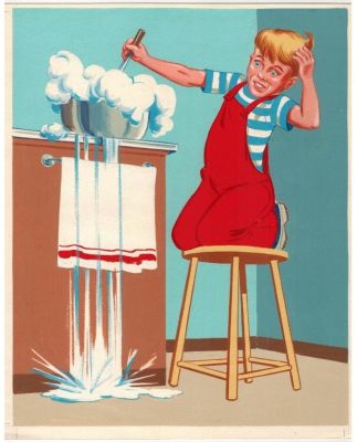 1961 Dennis the Menace Original Frame Tray Puzzle Painted Art | ComicArtFans Classifieds