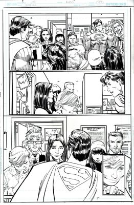 John Romita Jr. Klaus Janson - Action Comics #1027 P 22 (Superman & Supergirl Meet Lois Lane, Jimmy Olsen; Perry White At the Daily Planet!) 2020
