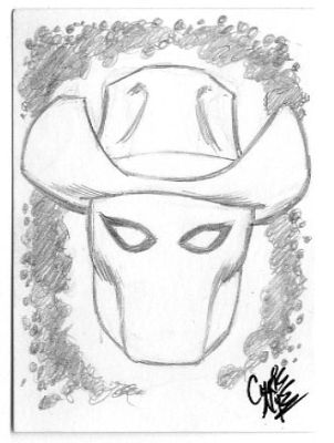 Chris Nye | Ghost Rider , Dick Ayers Influence Sketchcard | Catskill Comics