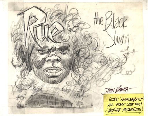 John Romita Sr. | The Black Swan ’Rue’ John Romita Sr Character Study He Hoped To Get Published, with Stan Lee Writing! | Romitaman