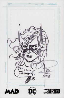 Philip Tan | Huntress Masked Ink Art Commission - Signed 2018 | Anthony’s Comic Book Art
