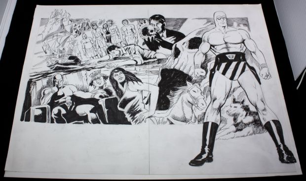 Lou Manna | The Phantom Adventures B&W Large Ink Art on Board | Anthony’s Comic Book Art
