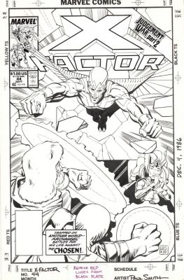 Paul Smith | Smith, Paul - X-Factor #44 Cover, Archangel Battles the Chosen! | Cool Lines Art