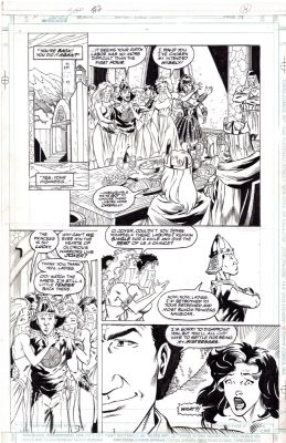 Ron Lim | Lim, Ron - Xena Warrior Princess & Joxer #2 Pg 14 , Joxer + Xena in Harem - Topps Tv | Cool Lines Art